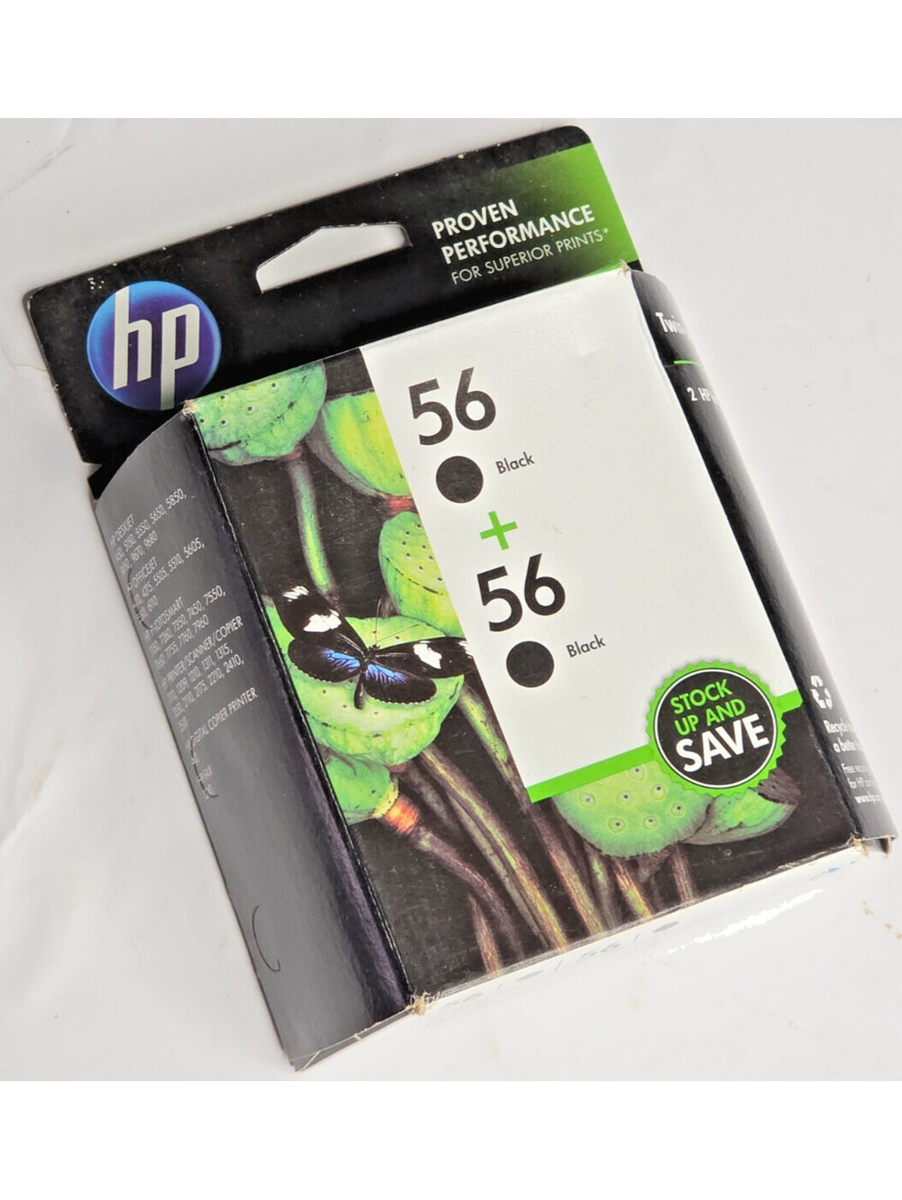 HP 56 Black Ink 2 Pack C9319FN Genuine OEM Factory Sealed Expired 2013